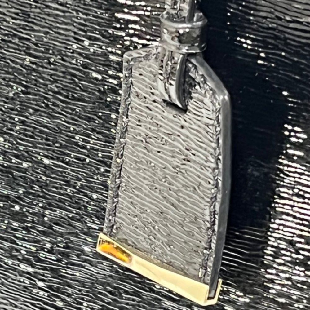 KATE SPADE New York Tri-Compartment Black Textured Patent Leather Tote - Picture 7 of 16